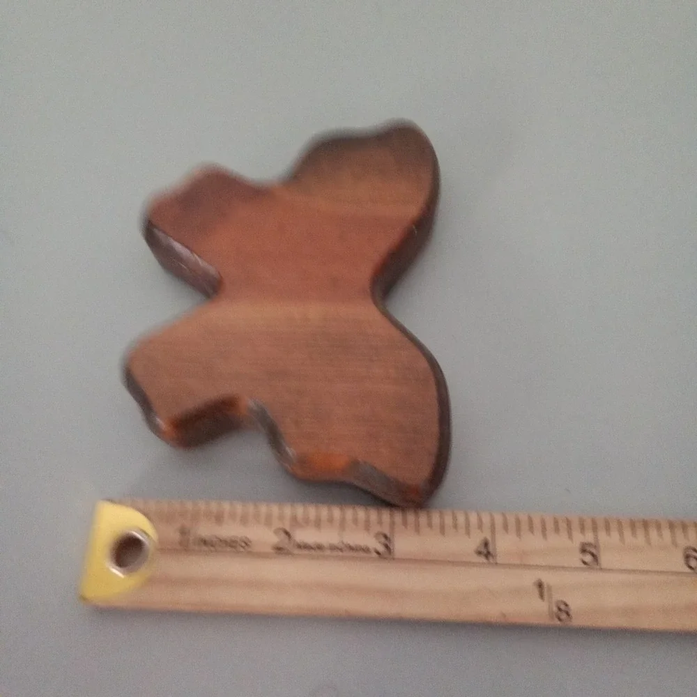 Vintage Rustic Wooden Butterfly Wall Hanging Plaque Brown Handcrafted Decor 4x3